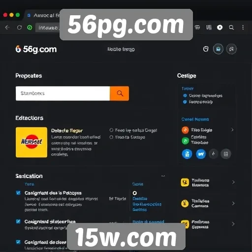 Análise da interface de usuário do 56pg.com